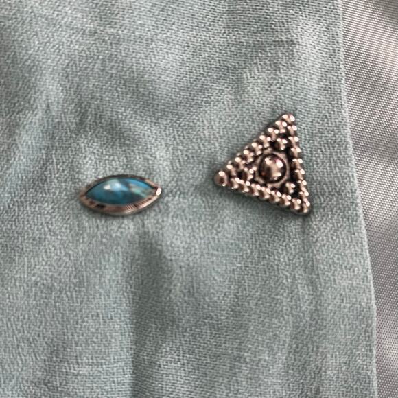 Vintage Hampton Western Prairie Style Vest with Turquoise Silver Accents-Size 12 - Picture 6 of 9